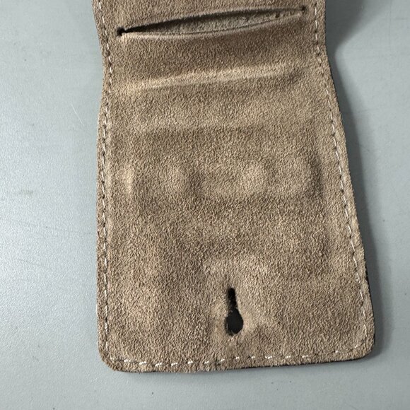 A. Bellucci Ashy Gray Croc-embossed Leather Tag - Picture 9 of 9